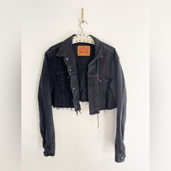 Pink Floyd & Red Hot Chili distressed upcycle trucker jean jacket ONE OF A KIND - Picture 2 of 13